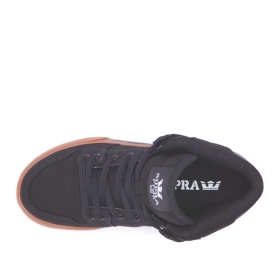 Supra Kids VAIDER Black/Gum High Top Shoes | CA-10678